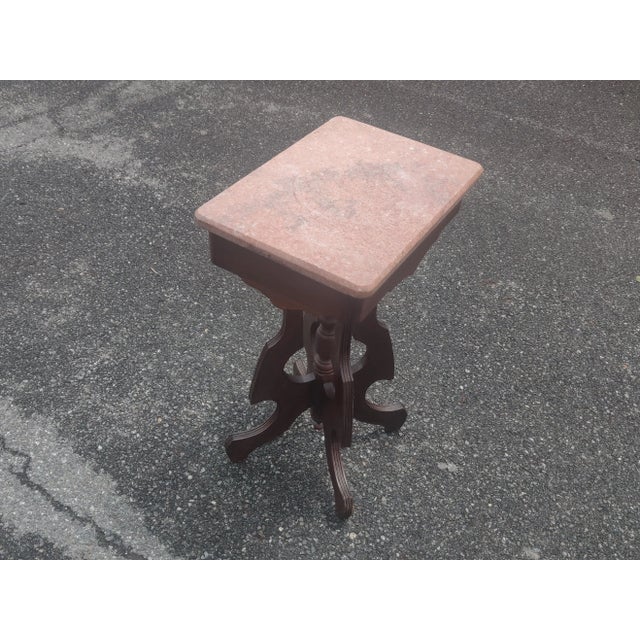 Antique Marble Top Parlor Table, Early 20th Century Side Table For Sale In Washington DC - Image 6 of 7
