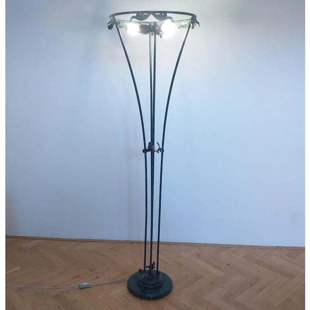 Floor Lamp in Art Nouveau Style, 1950s For Sale - Image 12 of 13