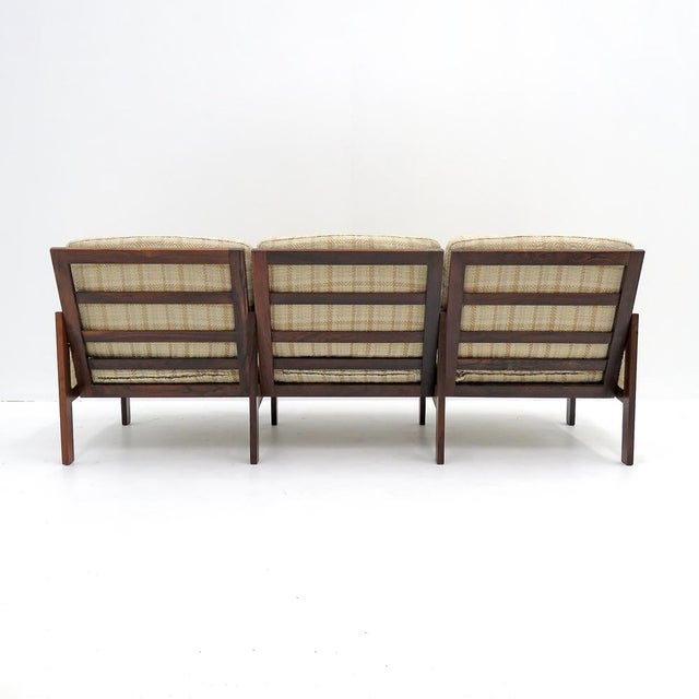 Wood Illum Wikkelsø “Capella” Three Seater Sofa in Rosewood, 1950 For Sale - Image 7 of 10