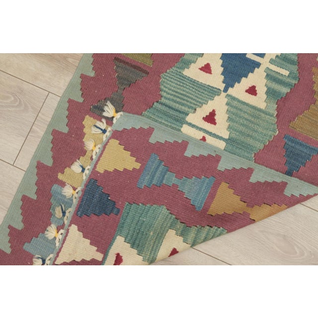 1960s Vintage Hand Knotted Kilim Rug For Sale In Sacramento - Image 6 of 12