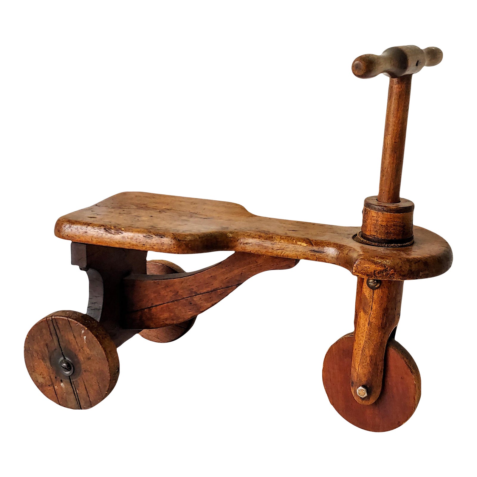 Vintage Solid Wood Kiddie Tricycle Chairish