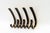 Black Large and Small Hooks by Herta Baller, Vienna, Austria, 1950s, Set of 7 For Sale - Image 8 of 9