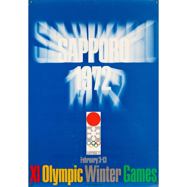 Sapporo 1972 Xi Olympic Winter Games 1972 Original Olympic Poster by Gan Hosoya For Sale - Image 9 of 9