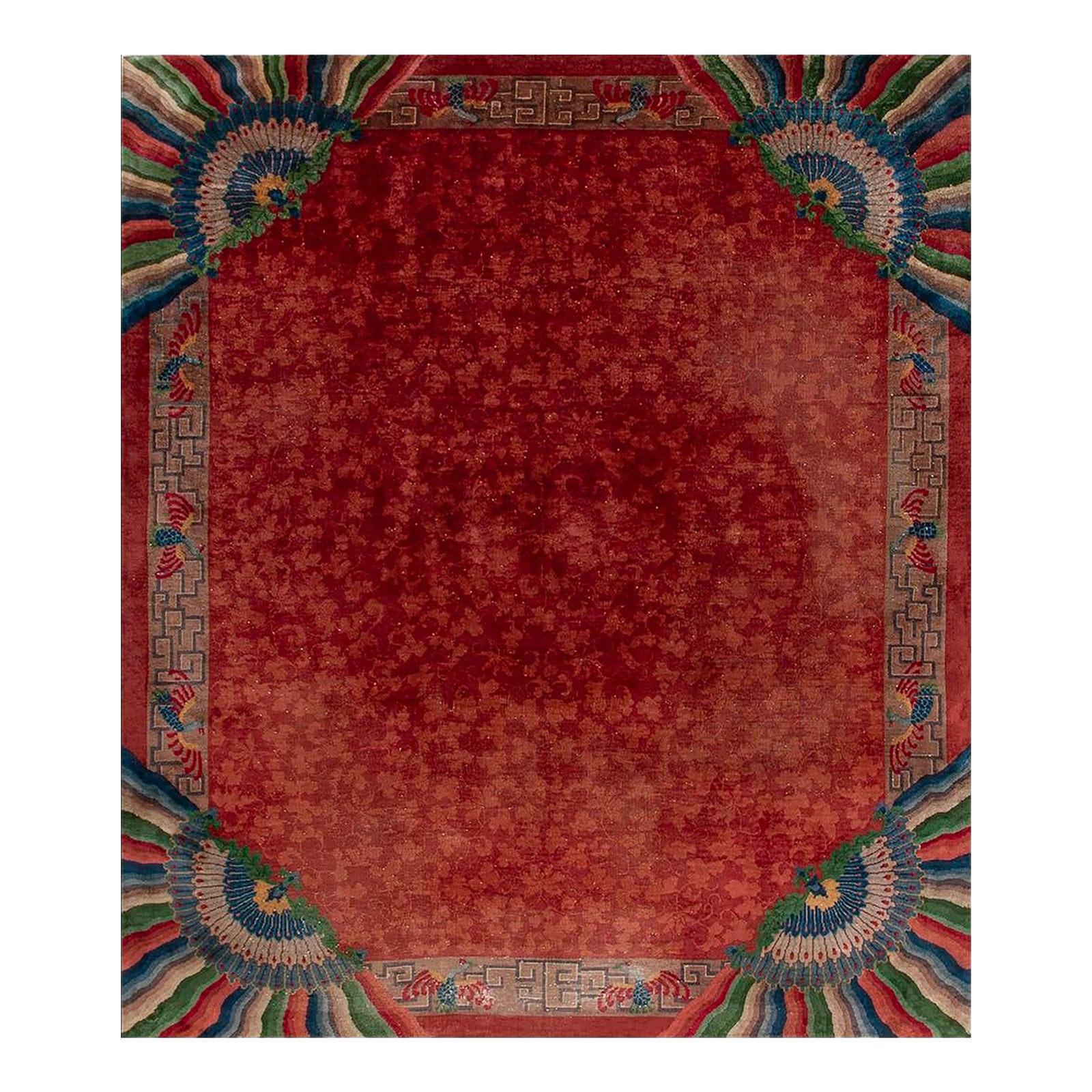 Stupendous Claret Background Color Asymmetric Patterns Antique Chinese ...