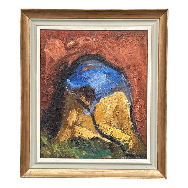 Allan Ingerson, Abstract Composition, 1960s, Oil on Panel, Framed For Sale