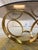Gold Round Coffee Table in Brass and Smoked Glass attributed to Knut Hesterberg for Ronald Schmitt For Sale - Image 8 of 11