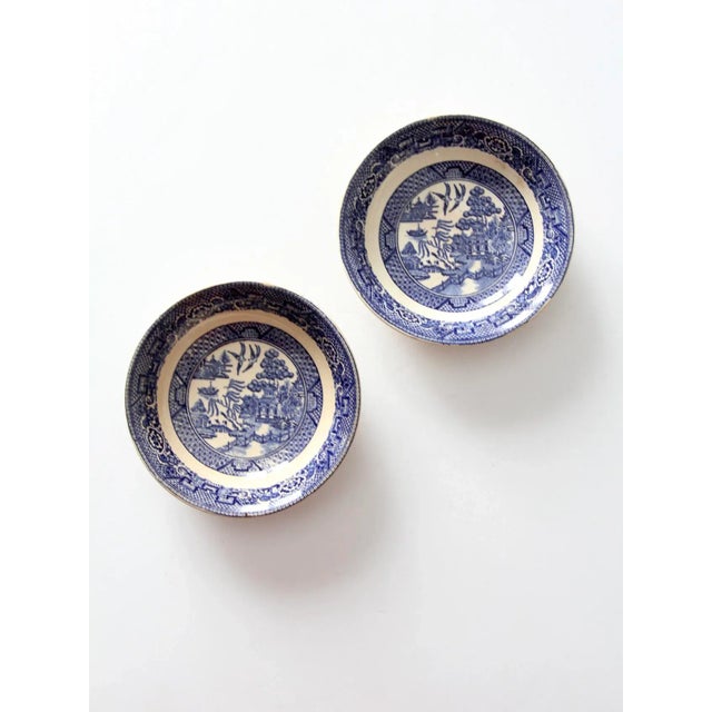 1940s Homer Laughlin Blue Willow Bowls - Set of 2 For Sale - Image 13 of 13