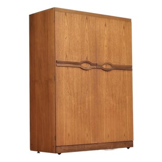 Mid Century Teak Armoire by Uniflex Furniture (1) For Sale
