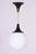 Black Mid-Century Chandelier in Chromed Steel and Opaline Glass, Czech, 1950s For Sale - Image 8 of 8