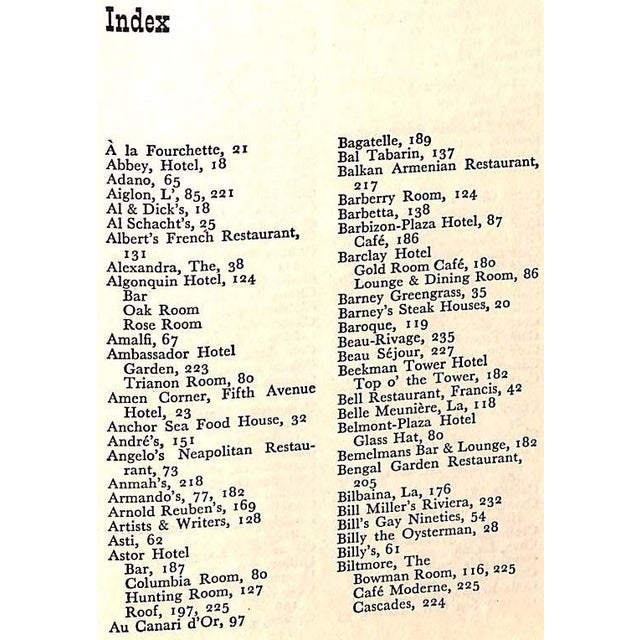 "Knife and Fork in New York: Where to Eat What to Order" 1949 by Mackall, Lawton Book For Sale In New York - Image 6 of 9