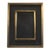 Picture Frame 5x7” in Black Shagreen With Brass Details by Kifu Paris For Sale