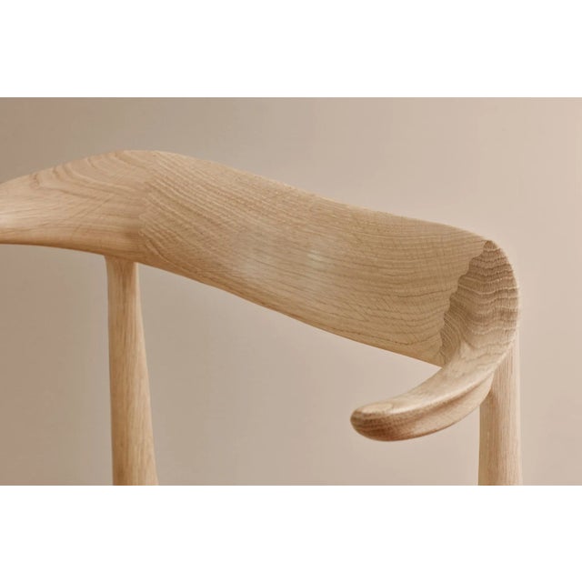 Cow Horn Chair Oak Anthracite Melange by Warm Nordic For Sale - Image 6 of 7