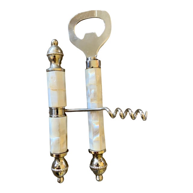 Vintage Mother of Pearl Corkscrew Wine & Bottle Opener Set Chairish