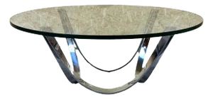 Space Age Glass Coffee Table by Werner Lindner for Bacher