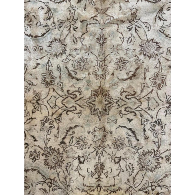 Persian 1970's Signed Persian Kashan Carpet For Sale - Image 3 of 7