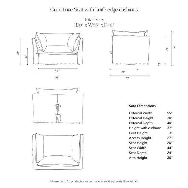 Sophie Conran Coco Loveseat - Spring Green Wide Stripes with Knife Edge Cushion For Sale - Image 4 of 5