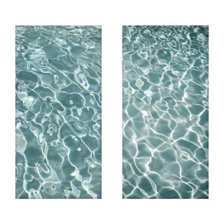 "Pool" Contemporary Photography Print Set - a Pair 36" X 72" For Sale