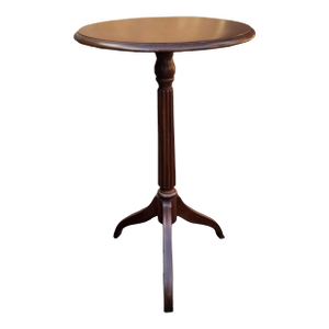 Ethan Allen Stained Solid Cherry Tripod Pedestal Side Table Candle Stand