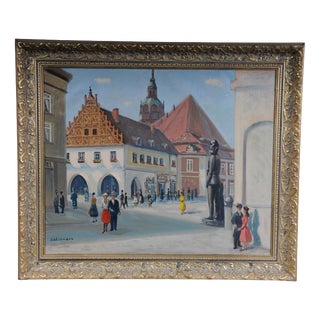 I. Wiehmann, Elector's Palace & St. Catherine's Church in Brandenburg, Oil Painting For Sale