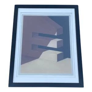Late 20th Century Original Richard Parker Geometric Pastel Painting