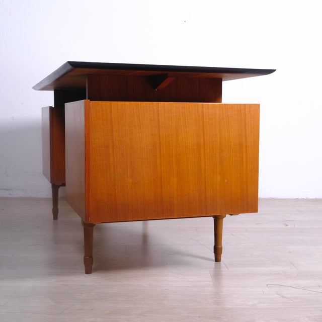 Modern Wooden Desk with Drawers, 1950s For Sale - Image 12 of 18