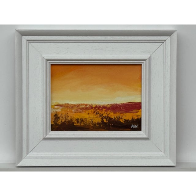 Golden Hour - Miniature Abstract Landscape Art by Contemporary British Artist 2025 For Sale - Image 10 of 13