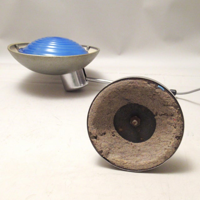 Blue Table Lamp by Ferdinand Solère, 1950 For Sale - Image 8 of 16