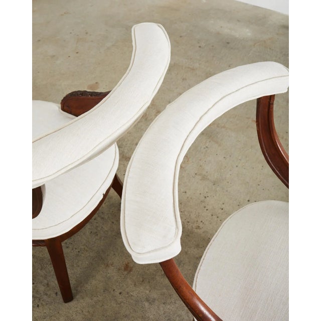 Pair of English Regency Period Mahogany Cock Fighting Chairs For Sale In Sacramento - Image 6 of 13