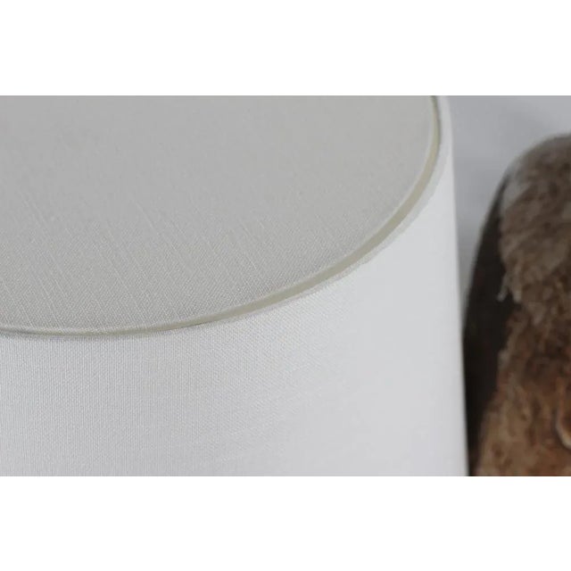 1960s Danish Brutalist Ceramic Table Lamp with Brown Glaze Unica by Fridtjof Sejersen for Sejer, 1960s For Sale - Image 5 of 13