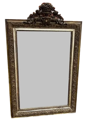 Antique 19th Century French Silver/Gilt Mirror