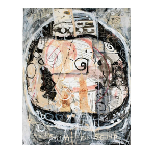 Ellen Reinkraut “Link to the Circuit” Contemporary Abstract Mixed Media Painting, Framed