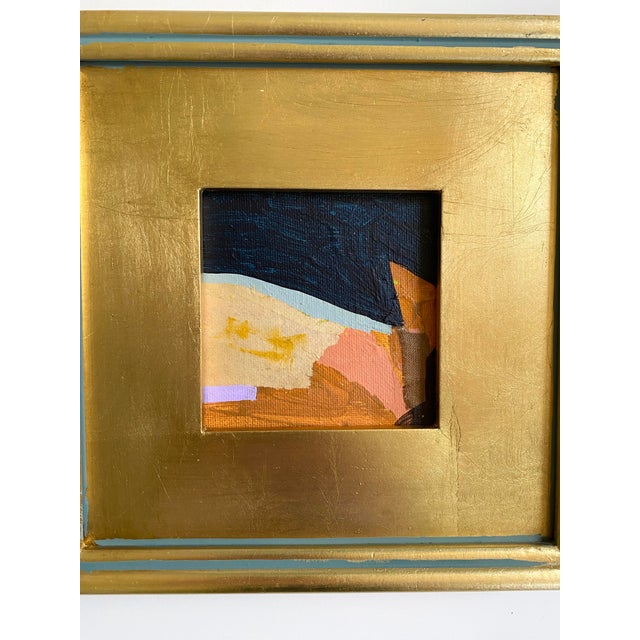 "Night and Day" Pair of Framed Mini Paintings by Jessalin Beutler For Sale - Image 4 of 7