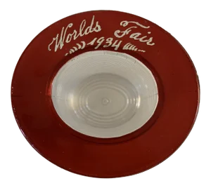 Vintage 1934 World's Fair Ruby Flash Toothpick Holder