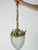 Antique French Art Nouveau Pendant Lamp in Crystal and Brass For Sale - Image 9 of 10
