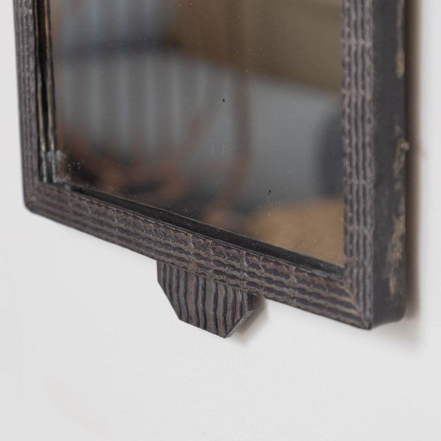 1930s French Art Deco Iron Wall Rack With Mirror For Sale - Image 11 of 12