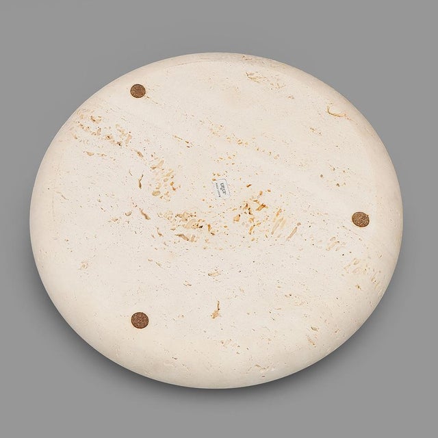 Stone Voltero Travertine Bowl by Pier Alessandro Giusti and Egidio Di Rosa for Up & Up, 1970s For Sale - Image 7 of 15