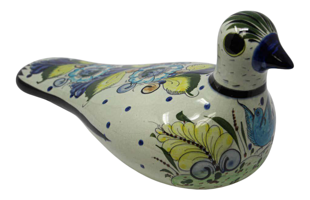工芸品 Tonala pottery bird Vintage Jorge Wilmot Tonala Pottery Bird Sculpture Signed W