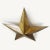 Gold finish tin star wall decor. Americana style great in a variety of spaces from farmhouse to industrial. Each may vary...