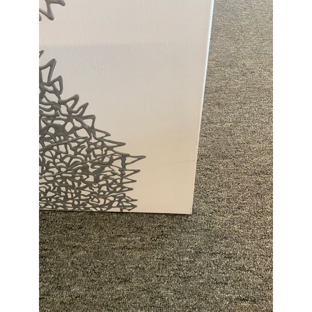 Textile Pair of Silver Coral Canvases For Sale - Image 7 of 9