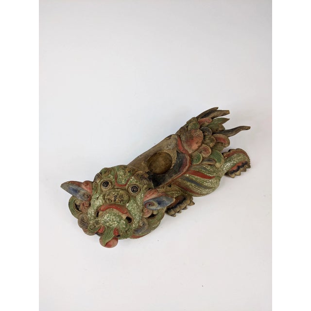 Mid 18th Century Hand Carved Temple Foo Dogs - a Pair For Sale In San Francisco - Image 6 of 8