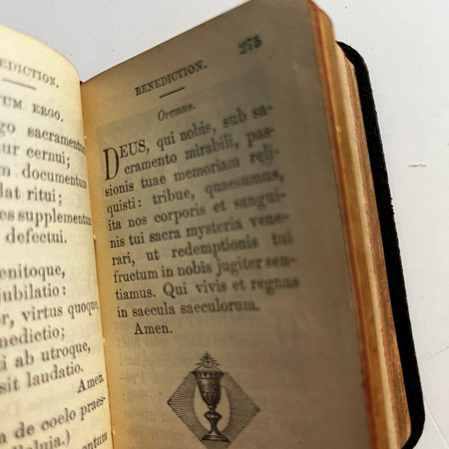 Antique Miniature Leather Book Set/3 For Sale - Image 10 of 11