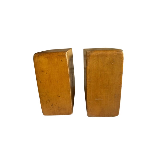 Vintage Hand-Carved Flying Duck Wooden Bookends – A Pair Folk Art Flying Duck Bookends For Sale - Image 10 of 12