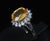 Late 20th Century Gia Yellow Sapphire & 0.48ct Diamond Platinum Ring 7.5g Size 6 For Sale - Image 9 of 18