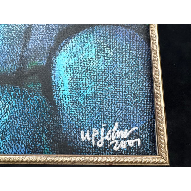 Contemporary Vintage Original Buchi Upjohn Acrylic Painting Black African Artist Nigeria For Sale - Image 3 of 7