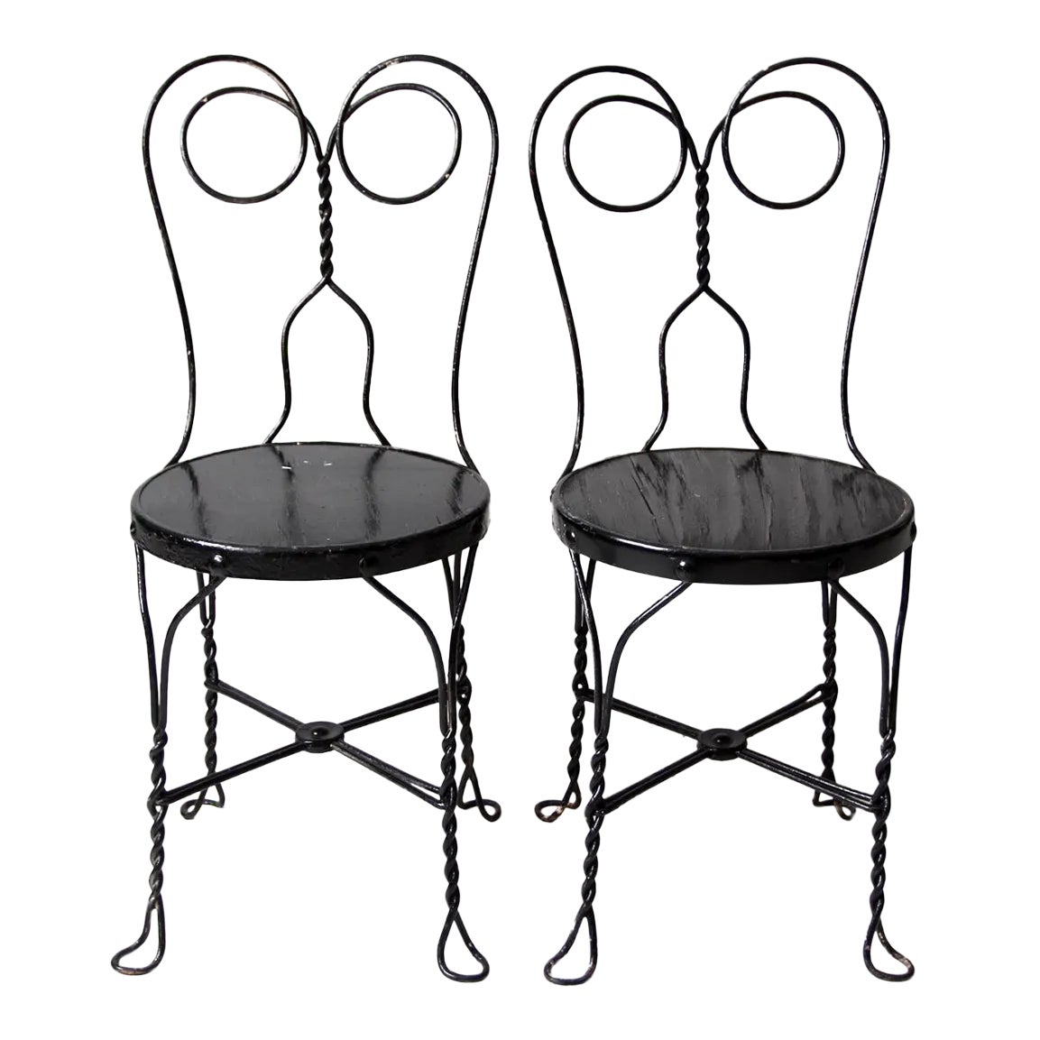 Antique Ice Cream Parlor Chairs Pair Chairish