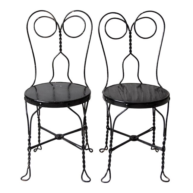 Antique Ice Cream Parlor Chairs Pair Chairish