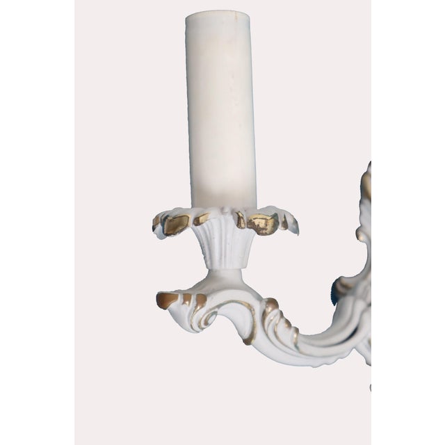 Gold Baroque Wall Sconces in Brass, 1960s For Sale - Image 8 of 14