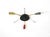 1950s Mid-Century Modern Brass 3-Arm Sputnik Ceiling or Wall Lamp, 1950s For Sale - Image 5 of 18