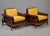 Pair Mid Century Italian Arm Chairs Attrib to Gigi Radice For Sale - Image 10 of 12
