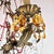 Glass Antique Chandelier with Red Crystals For Sale - Image 7 of 15